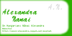 alexandra nanai business card