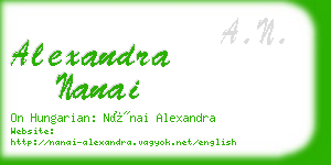 alexandra nanai business card